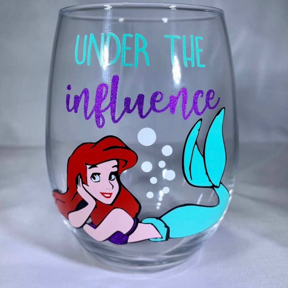 Little mermaid glass